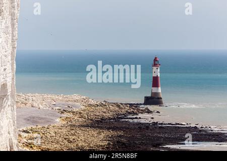 Testa BEACHEY, SUSSEX/UK - 11 maggio : il faro di Capo Beachey nel Sussex su 11 Maggio 2011 Foto Stock