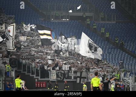 Stadio Olimpico, Roma, Italia. 4th giugno, 2023. Serie A Football; Roma contro Spezia; sostenitori di Spezia Credit: Action Plus Sports/Alamy Live News Foto Stock