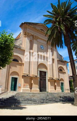 Chiesa parrocchiale, l'Ile-Rousse, Corsica, Francia Foto Stock
