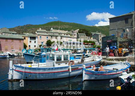 Porto, Porto Centuri, Cap Corse, Corsica, Francia, Costa Occidentale Foto Stock