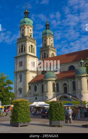 Kempten, St. Basilica di Lawrence, Abbazia Benedettina, Allgau, Allgaeu, Baviera, Germania Foto Stock