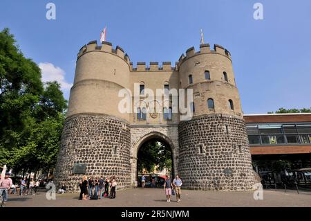 Hahnentorburg, Rudolfplatz, Colonia, Renania settentrionale-Vestfalia, Germania Foto Stock