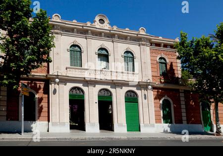 Ferrocarril de Soller, la vecchia stazione ferroviaria di Palma di Maiorca Foto Stock