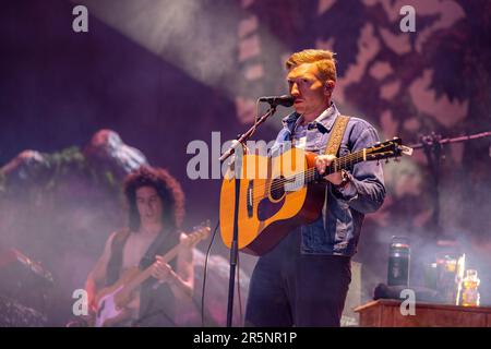 Lexington, Stati Uniti. 04th giugno, 2023. Tyler Childers durante il Railbird Music Festival il 4 giugno 2023, a Lexington, Kentucky (Foto di Daniel DeSaver/Sipa USA) Credit: Sipa USA/Alamy Live News Foto Stock