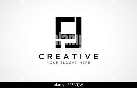Modello vettoriale per il design del logo della lettera FL. Lettera iniziale alfabeto FL Logo Design con riflessione lucida Illustrazione aziendale. Illustrazione Vettoriale