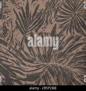 Sfondo botanico. Modello per materiali, decorazioni murali, copertine . Vintage grunge vecchio . Foto Stock