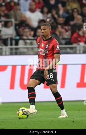 Milano, Italia. 04th giugno, 2023. Malick Thiaw (Milano) durante la 'Serie A' italiana tra Milano 3-1 Hellas Verona allo Stadio Giuseppe Meazza il 4 giugno 2023 a Milano. Credito: Maurizio Borsari/AFLO/Alamy Live News credito: AFLO Co.. Ltd./Alamy Live News Foto Stock