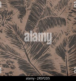 Sfondo botanico. Modello per materiali, decorazioni murali, copertine . Vintage grunge vecchio . Foto Stock