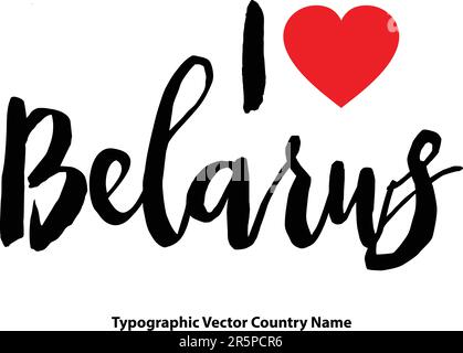 Nome del paese in elegante tipografia testo lettering Vector Art Design Illustrazione Vettoriale