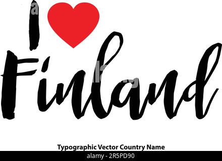 Nome del paese in elegante tipografia testo lettering Vector Art Design Illustrazione Vettoriale