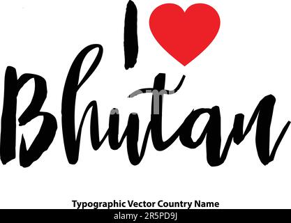 Nome del paese in elegante tipografia testo lettering Vector Art Design Illustrazione Vettoriale
