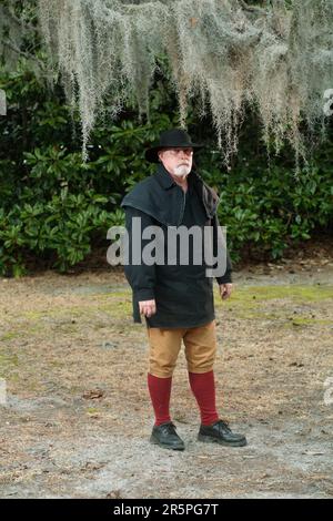 Ritratti di Reenactors a Moores Creek National Battleground, North Carolina Foto Stock