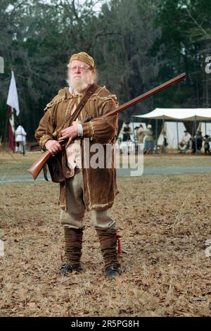 Ritratti di Reenactors a Moores Creek National Battleground, North Carolina Foto Stock