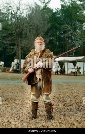 Ritratti di Reenactors a Moores Creek National Battleground, North Carolina Foto Stock