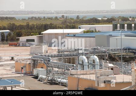 Un nuovo impianto di desalinizzazione multi Million $ a Sydney, Australia. Muxh di Victoria e del nuovo Galles del Sud hanno subito una terribile siccità negli ultimi 10-15 anni. Ciò ha minacciato wat Foto Stock