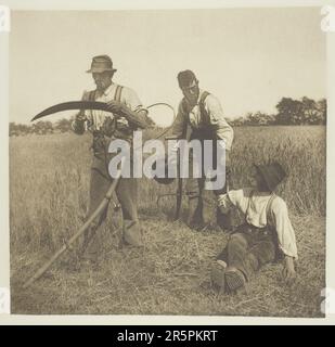 In the Barley-Harvest (Suffolk) Data: 1883/87, stampato il 1888 artista: Peter Henry Emerson Inglese, nato Cuba, 1856–1936 Foto Stock