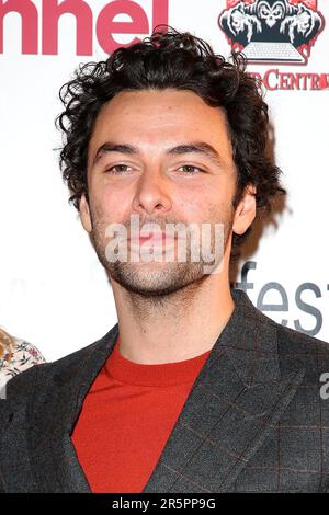Londra, Regno Unito. 26th ago, 2018. Aidan Turner partecipa alla prima europea di "The Man Who Killed Hitler and Then The Bigfoot" alla Cineworld Leicester Square di Londra. (Foto di Fred Duval/SOPA Images/Sipa USA) Credit: Sipa USA/Alamy Live News Foto Stock