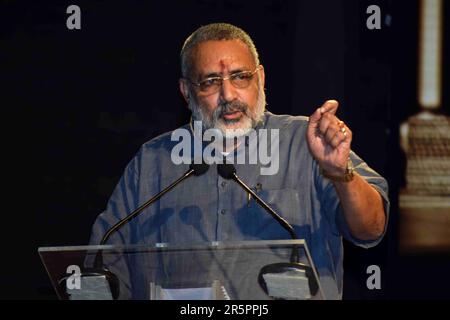 Giriraj Singh, politico indiano, BJP, Bharatiya Janata Party, Raymond Khadi show, Mumbai, India, 18 maggio 2017 Foto Stock