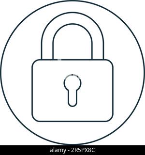 Icona bloccata. Firma semplice monocromatica dalla raccolta di sicurezza. Icona bloccata per logo, modelli, web design e infografiche. Illustrazione Vettoriale