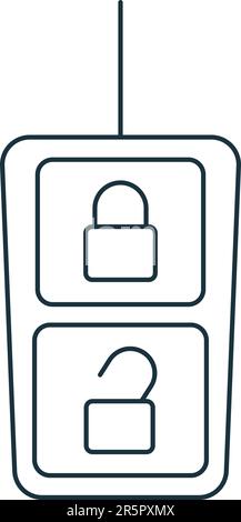 Icona di blocco remoto. Firma semplice monocromatica dalla raccolta di sicurezza. Icona di blocco remoto per logo, modelli, web design e infografiche. Illustrazione Vettoriale