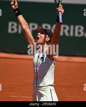 Parigi, Francia. 05th giugno, 2023. Roland Garros Paris French Open 2023 Day 9 05/06/2023 Beatriz Haddad Maia (BRA) quarto turno di partita credito: Roger Parker/Alamy Live News Foto Stock