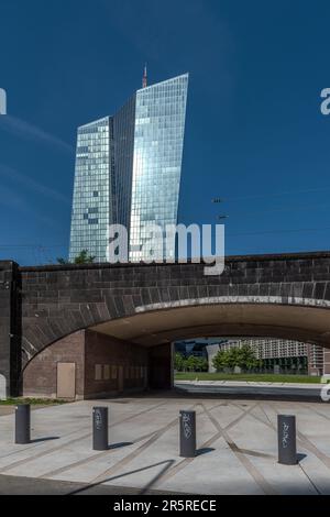 Nuova sede della Banca centrale europea o della BCE, Francoforte, Germania Foto Stock