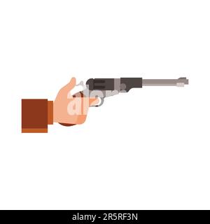 Icona pistola in mano immagine vettoriale Illustrazione Vettoriale