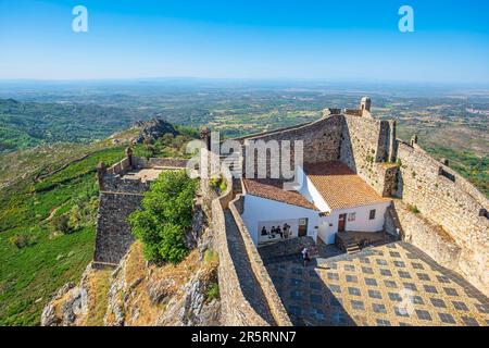 Portogallo, regione di Alentejo, Marvao, borgo medievale fortificato, castello di Marvao Foto Stock