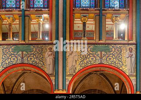 Francia, Parigi (75), zona di Saint-Germain, chiesa di Saint-Germain-des-Prés Foto Stock
