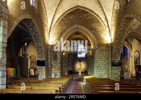 Francia, Yvelines, Parco Regionale della alta Valle di Chevreuse, Chevreuse, la chiesa Foto Stock