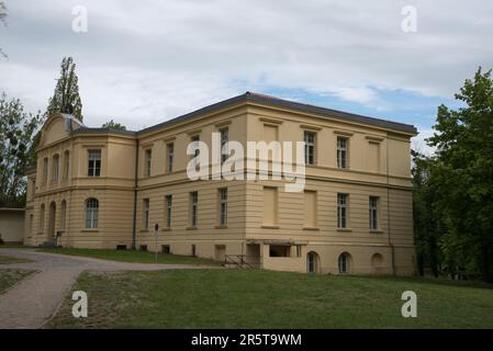 Centro giovanile Schloss Gerswalde si trova a Gerswalde, nella contea di Uckermark, nella Germania nord-orientale. Foto Stock