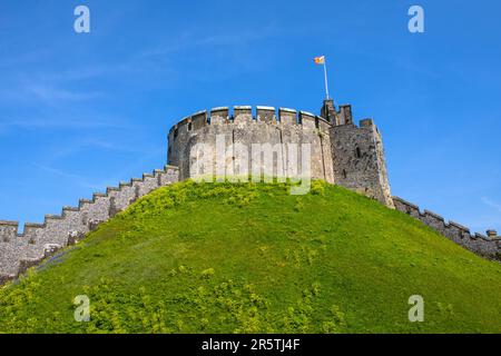 Sussex, Regno Unito - Aprile 29th 2023: La fortezza presso lo storico Castello di Arundel ad Arundel, Sussex Occidentale. Foto Stock