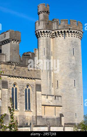 Sussex, Regno Unito - Aprile 29th 2023: Lo storico Castello di Arundel ad Arundel, Sussex Occidentale. Foto Stock