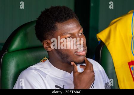 Siviglia, Spagna. 04th giugno, 2023. Yunus Musah visto durante la Liga Santander 2022/2023 partita tra Real Betis e Valencia CF allo stadio Benito Villamarin. Punteggio finale; Real Betis 1:1 Valencia CF. Credit: SOPA Images Limited/Alamy Live News Foto Stock