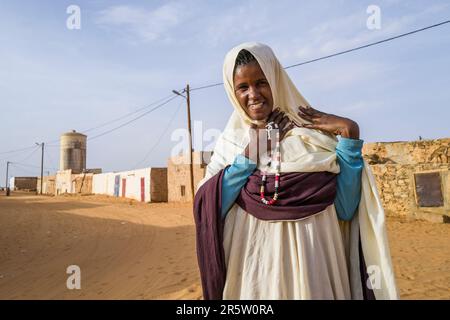 Mauritania, regione di Adrar, Chinguetti, donna Foto Stock