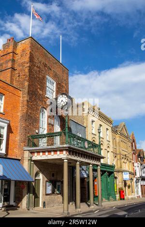 Essex, Regno Unito - Aprile 10th 2023: L'esterno della Sala dei piedi nella città di Maldon in Essex, Regno Unito. Foto Stock