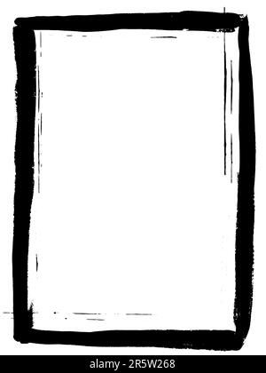 Bordo verniciato in nero (vettore trasparente che può essere sovrapposto ad altre immagini e grafica) Illustrazione Vettoriale