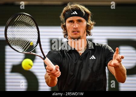 Parigi, Francia. 05th giugno, 2023. Alexander ZVEREV di Germania durante il nono giorno di Roland-Garros 2023, torneo di tennis Grand Slam, il 05 giugno 2023 allo stadio Roland-Garros di Parigi, Francia - Foto Matthieu Mirville/DPPI Credit: DPPI Media/Alamy Live News Foto Stock