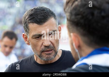 Lisbona, Portogallo. Giugno 04, 2023. Lisbona, Portogallo. Capo allenatore di Porto dal Portogallo Sergio Conceicao durante la finale della Coppa portoghese Braga vs Porto Credit: Alexandre de Sousa/Alamy Live News Foto Stock