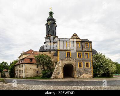 Il Palazzo della città o il castello della città di Weimar, Turingia, Germania è incluso nella lista dei monumenti storici e architettonici più interessanti del Foto Stock