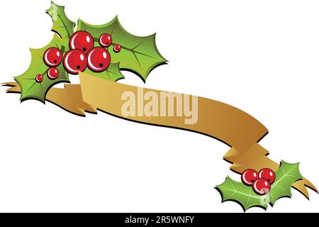 Ornamenti natalizi su sfondo bianco. Illustrazione (vettore disponibile) Illustrazione Vettoriale