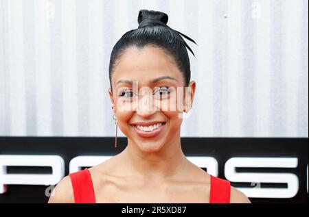 Flatbush, Stati Uniti. 05th giugno, 2023. Liza Koshy arriva sul tappeto rosso alla prima di New York "Transformers: Rise of the Beasts" di Paramount al Kings Theatre lunedì 5 giugno 2023 a New York City. Foto di John Angelillo/UPI Credit: UPI/Alamy Live News Foto Stock