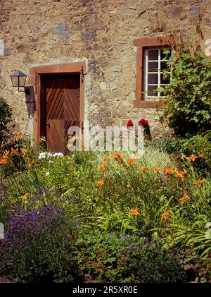 Porta al Castello Hungen Wetterau Hesse Germania Foto Stock