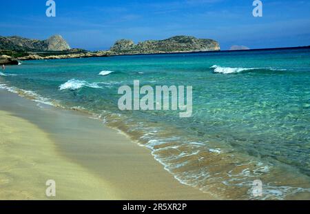 Spiaggia vicino Falassarna, Creta, Grecia Foto Stock