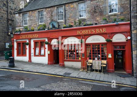 Greyfriars Bobby's Bar, Edimburgo, Scozia, Regno Unito Foto Stock