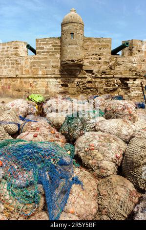 Marocco, Porto, Fortezza, Essaouira Foto Stock