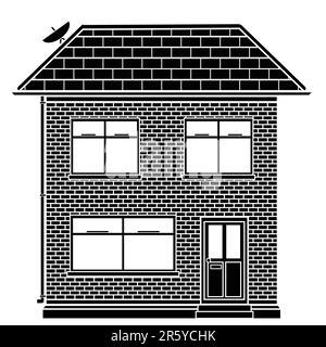 Modificabile illustrazione vettoriale di un basic house design Illustrazione Vettoriale
