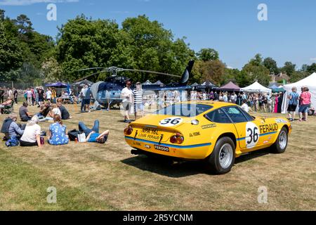 Ferrari Daytona Competition al giorno aperto al Middlewick House Gardens Corsham Wiltshire UK Foto Stock