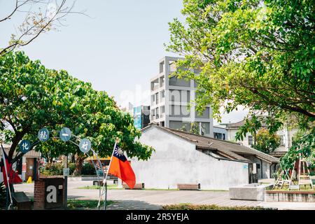 Yilan, Taiwan - 20 marzo 2023 : Parco Culturale vicino alla Sala commemorativa della fondazione dell'Amministrazione di Yilan Foto Stock