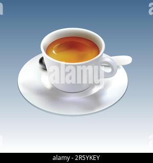 tazza di caffè, questa illustrazione può essere utile come lavoro di progettazione. Illustrazione Vettoriale